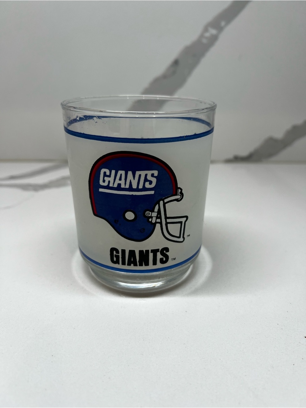 Vintage Mobil Gas Collectors Collectors Glass Tumbler New York Giants